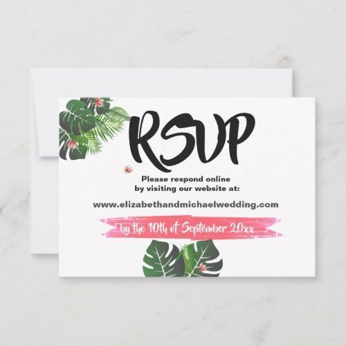 Modern Tropical Wedding Music Festival  Event Save The Date