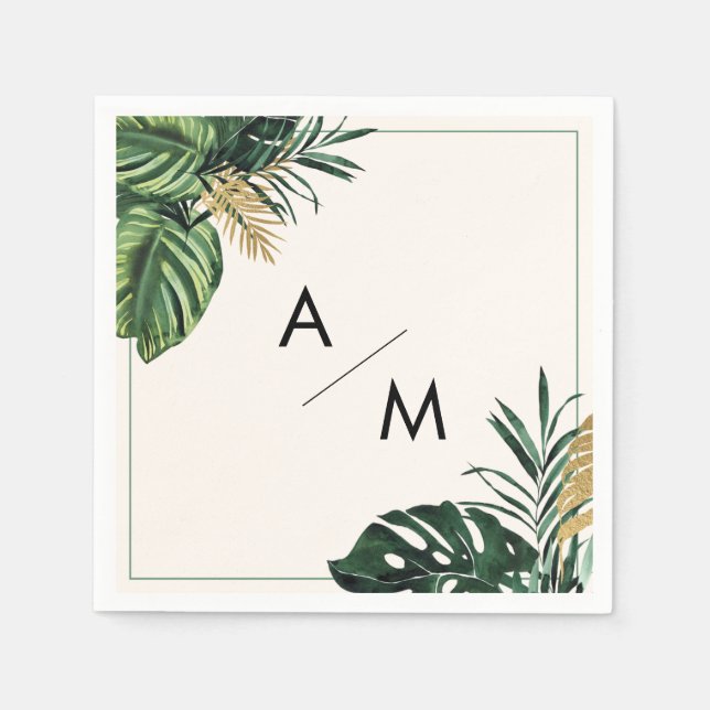 Modern Tropical Wedding   Napkins (Front)