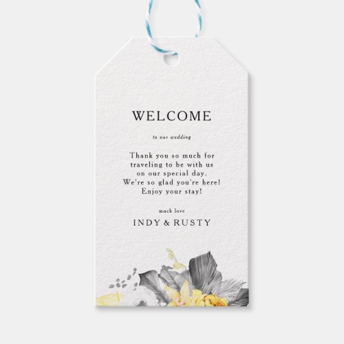 Modern Tropical Wedding Welcome Gift Tags