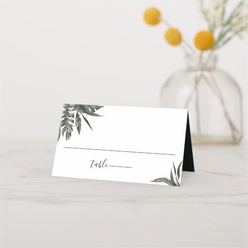 Modern Tropics Foliage Wedding Place Card