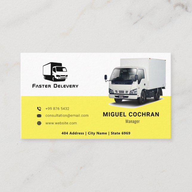 Modern Trucking Business | yellow Card (Front)
