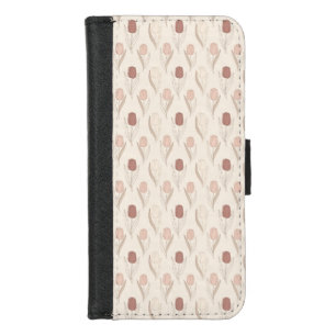 Modern Tulip Floral Pattern iPhone 8/7 Wallet Case