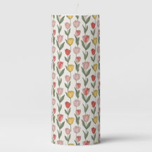 Modern Tulip Floral Pattern Soft Botanical Spring