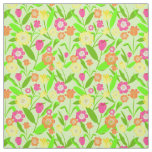 Modern Tulip Flowers Pattern Fabric