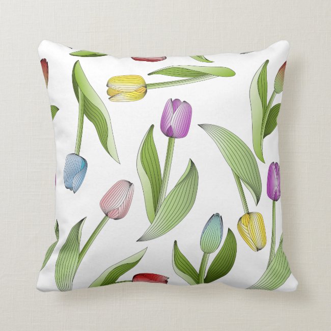 Modern Tulips Colorful Flower Custom