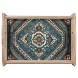 Modern Turkish Beautiful Old Pattern Collection Serving Tray