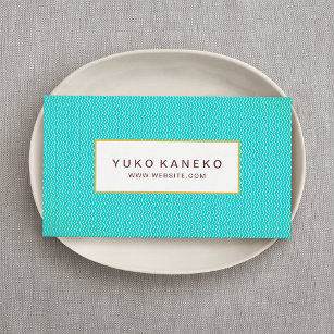 Modern Turquoise Blue  Business Card