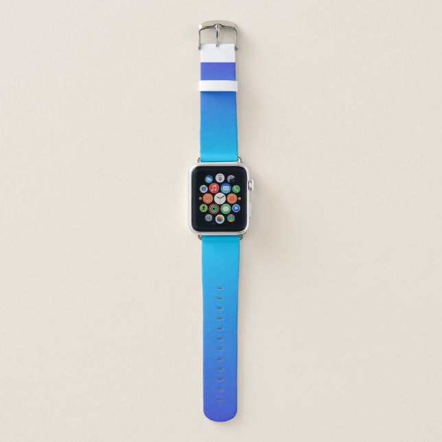 Modern Turquoise Blue Gradient Apple Watch Band (Front)
