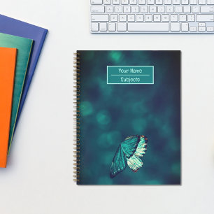 Modern Turquoise Butterfly Notebook