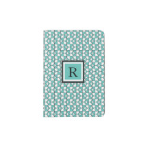 Modern Turquoise Circles Pattern Passport Holder