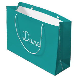 Modern Turquoise Color Baby Shower Gift Bag