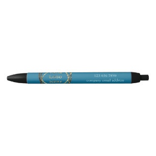  Modern Turquoise Custom Business Logo Promotional Pen