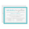 Modern Turquoise Gray Wedding Reception Invitation