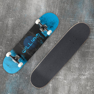 Modern Turquoise Jupiter Graffity Grunge Your Name Skateboard