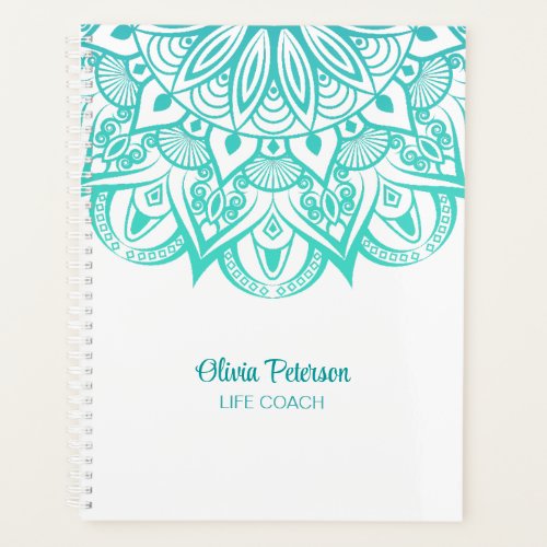 Modern Turquoise Mandala Life Coach Planner