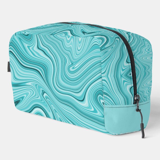 Modern turquoise marble dopp kit (Right Corner)