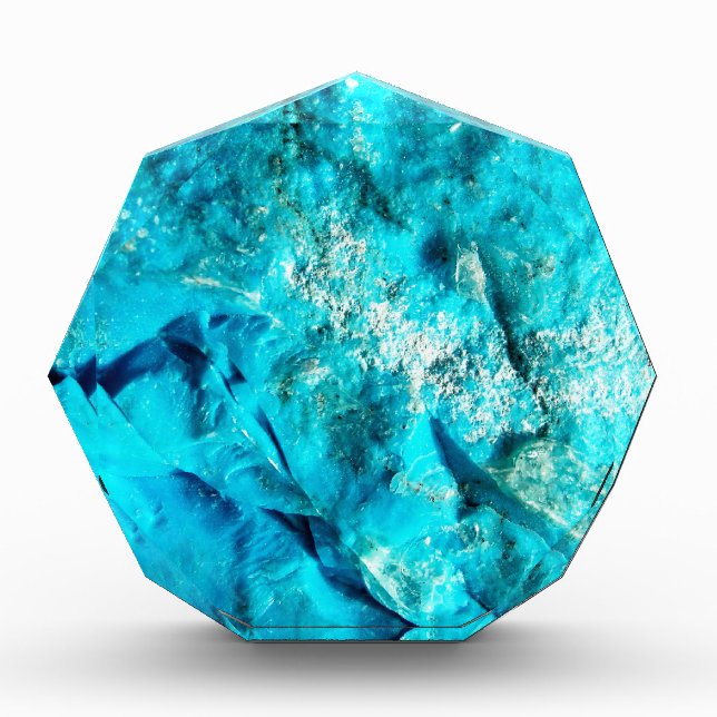 Modern Turquoise Marble Stone Award (Front)