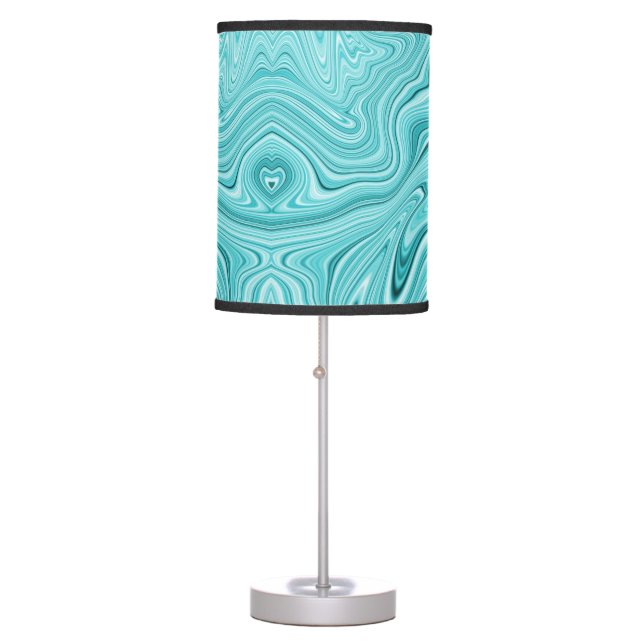 Modern turquoise marble table lamp (Front)