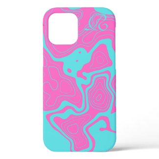 Modern Turquoise Monogram Case-Mate iPhone Case