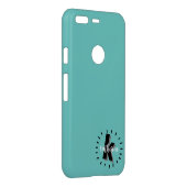 Modern Turquoise Monogram Initial Uncommon Google Pixel Case (Back/Right)