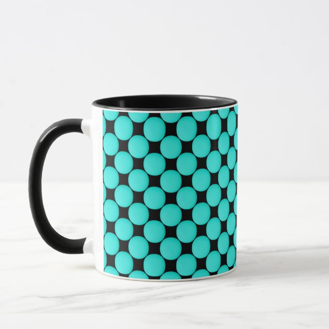 Modern Turquoise Pattern Mug (Left)