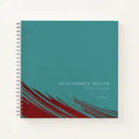 Teal Personalized Sketchbook Name Notebook, Zazzle