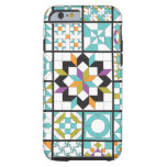 Modern Turquoise Sampler Quilt Tough Iphone 6 Case at Zazzle