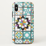 Modern Turquoise Sampler Quilt Iphone X Case at Zazzle