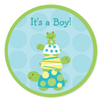 Modern Turtle Frog Envelope Seals Stickers