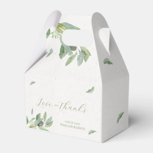 Modern Tuscany Olive Leaves Branch Favor Boxes