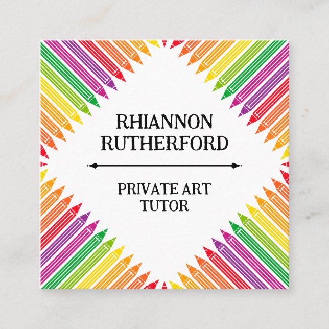 Modern Tutor Business Card  (Front)