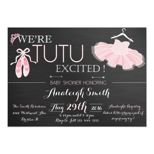 Tutu And Tiara Baby Shower Invitations 4