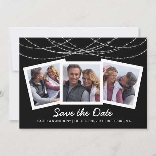 Modern Twinkle String Light Black 3_Photo Save The Date