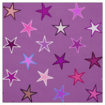 Modern Twinkling Stars, Violet, Plum and Pink Fabric