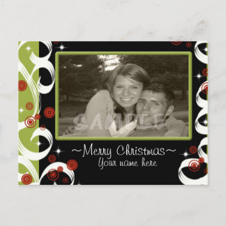 Modern Twisty Christmas... Holiday Postcard