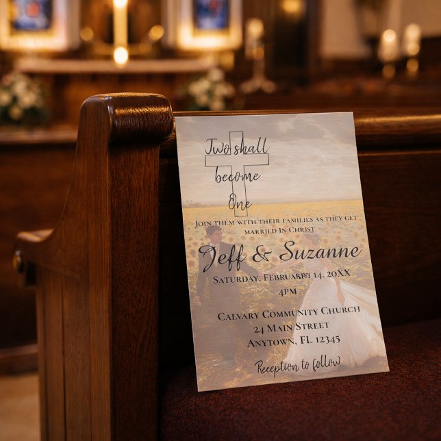 Modern Two Become One Dreamy Wedding  Invitation (Creator Uploaded)