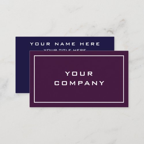 Modern Two Colors _ Professional Businessman Business Card