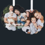 Modern two photo double sided custom text Hanukkah Ornament Card<br><div class="desc">Modern two photo double sided custom text Hanukkah Ornament Card.
Custom photo image or picture with fully customizable white text on front side and custom second photo on the back.


Photo credit freepik</div>