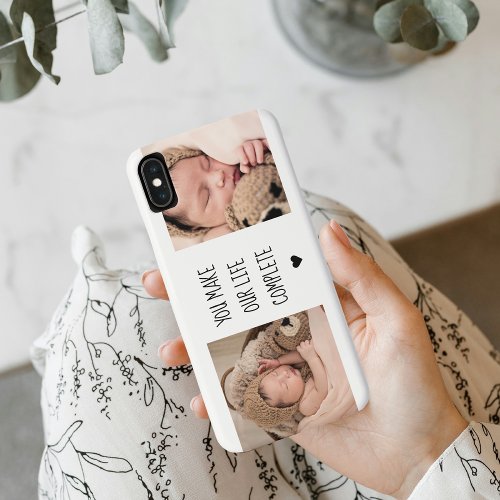 Modern Two Photo  You Make Our Life Complete  iPhone XS Max Case