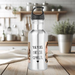 Modern Two Photo | You Make Our Life Complete  Stainless Steel Water Bottle<br><div class="desc">Modern Two Photo | You Make Our Life Complete</div>