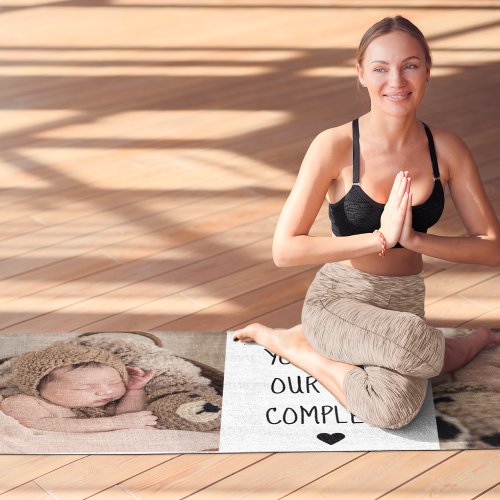 Modern Two Photo  You Make Our Life Complete  Yoga Mat