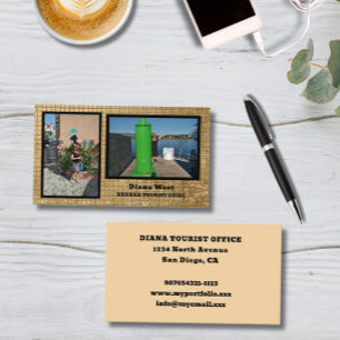 Modern Two  Photos Business Card
