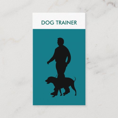 Modern Two Side Professional Dog Trainer Business Card