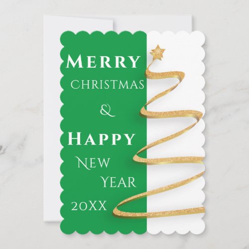 Modern Two Tone Colors Merry Christmas Wishes Card