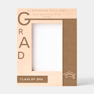 Modern Two-Tone Design Graduation Photo Engraved Frames