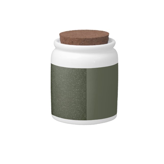 Modern Two-Tone Moss Candy Jar – Customizable (Front)