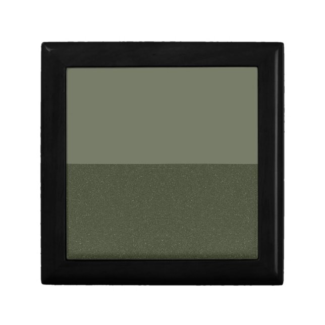 Modern Two-Tone Moss Green Jewelry Box – Customize (Front)