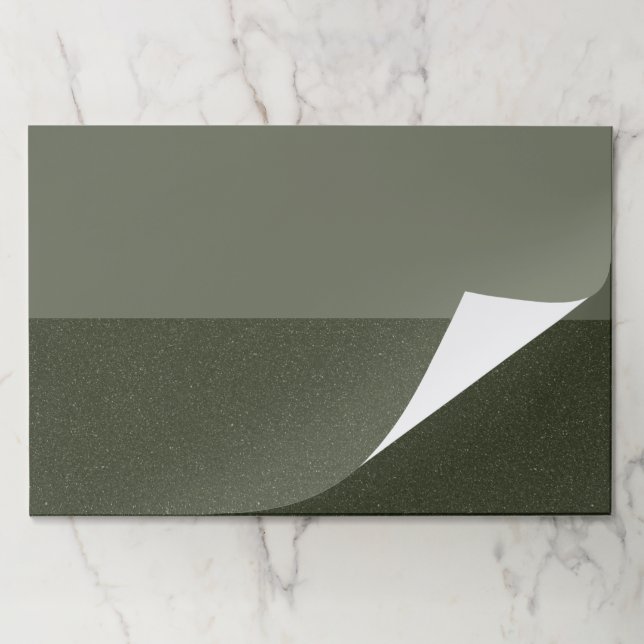 Modern Two-Tone Moss Green Notepad – Customizable Paper Pad (Folded)