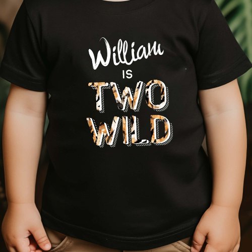 Modern Two Wild Simple Safari Themed 2nd Birthday Toddler T_shirt