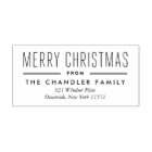 Modern Type Christmas Return Address Stamp